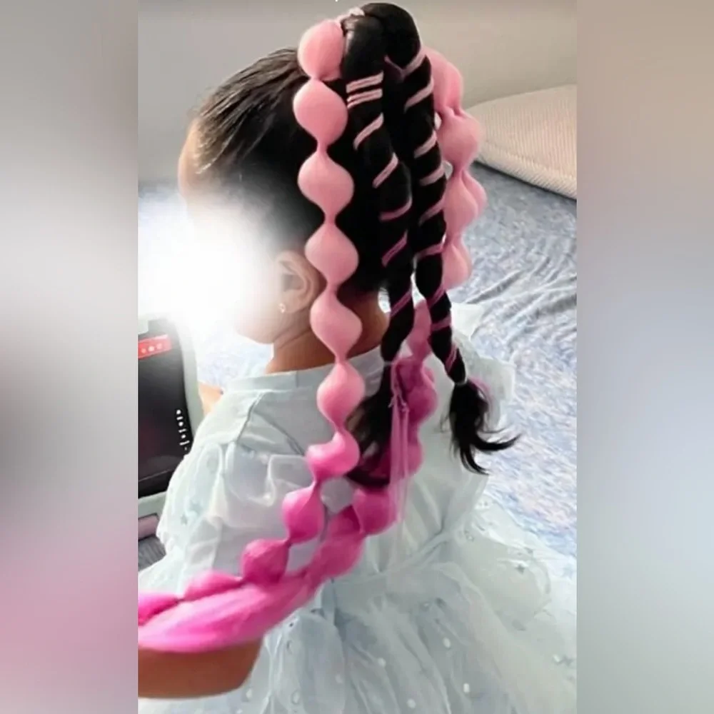 Pastel Ombre Bubble Ponytail Extension 24”